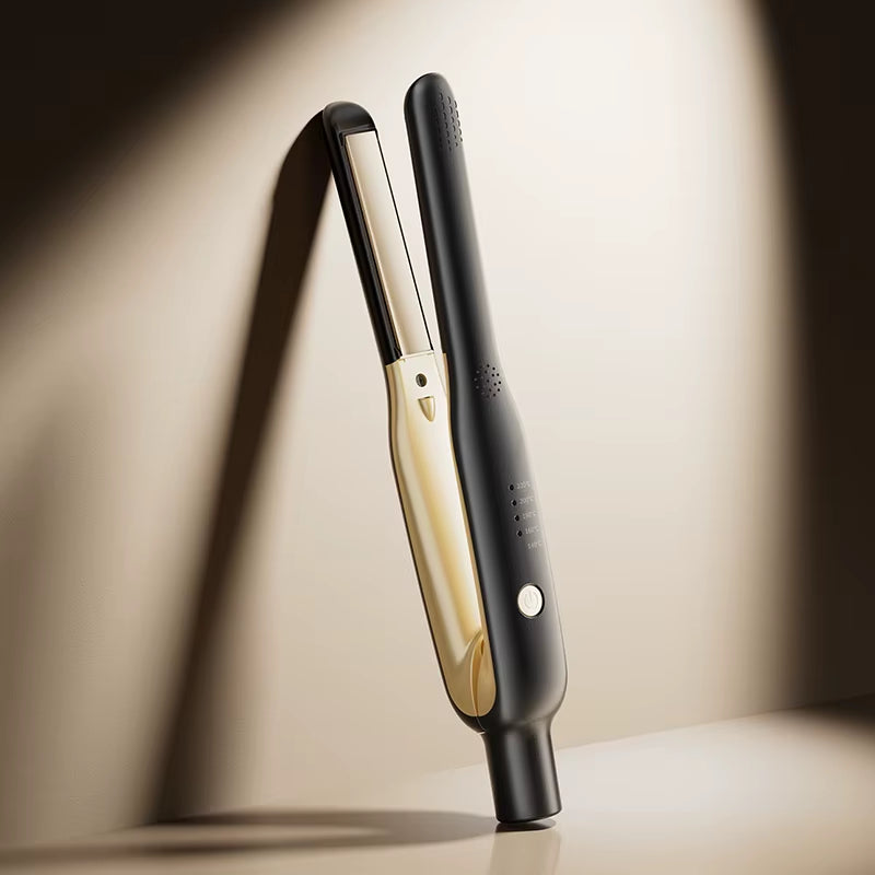 ✨ 2‑in‑1 Mini Hair Straightener & Curler – Fast‑Heating Ceramic Flat Iron for Short Hair & Travel