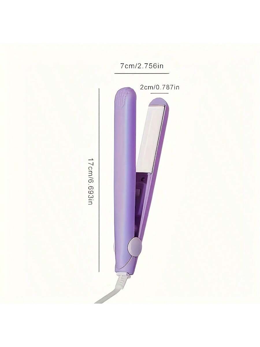  Mini Straightening Iron – Multi‑Color Ceramic Plates, Quick Heat & Bangs Curler