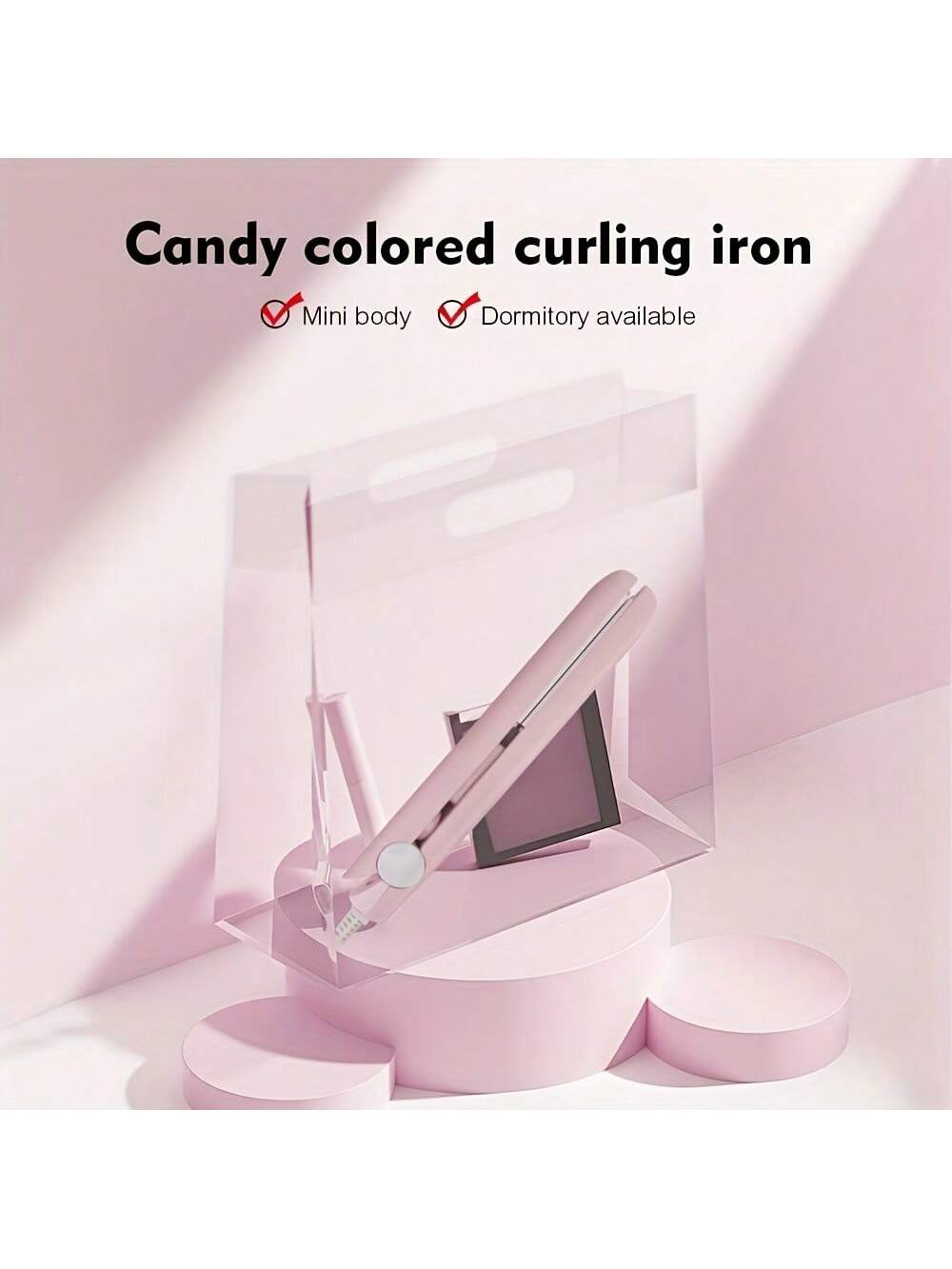  Mini Straightening Iron – Multi‑Color Ceramic Plates, Quick Heat & Bangs Curler