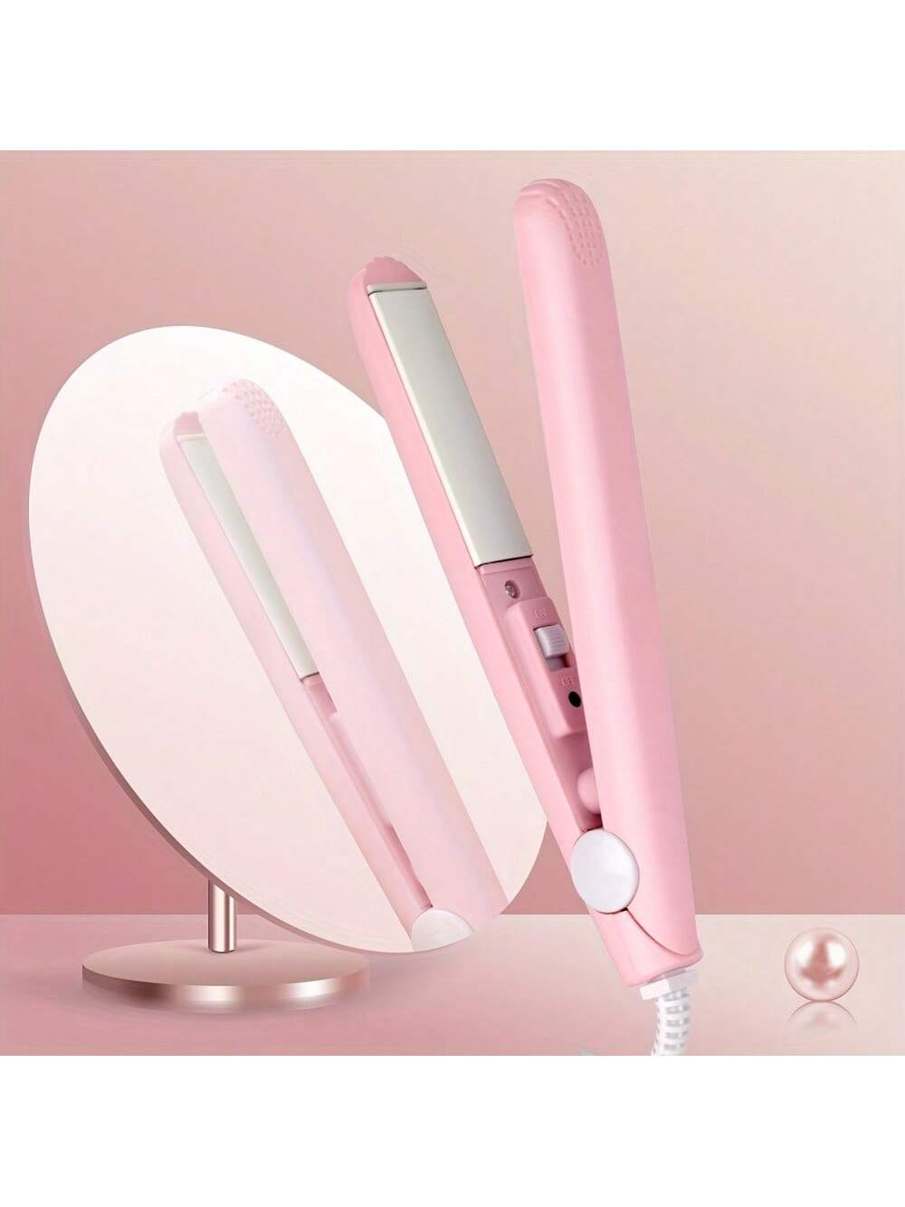  Mini Straightening Iron – Multi‑Color Ceramic Plates, Quick Heat & Bangs Curler