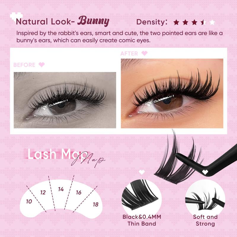 DIY Bunny Lash Clusters – Waterproof, Long‑Lasting Manga Extensions with Bond & Tools
