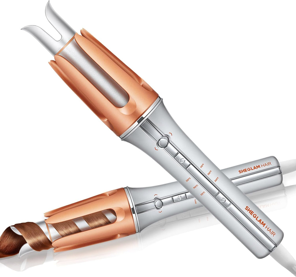 Automatic Curling Iron 1 1/4 Inch with 3 Temperatures Fast Heating, 2-Way Rotation, Anti-Scald, Anti-Tangle Rotating, Automatic Shut-Off for Hair Styling