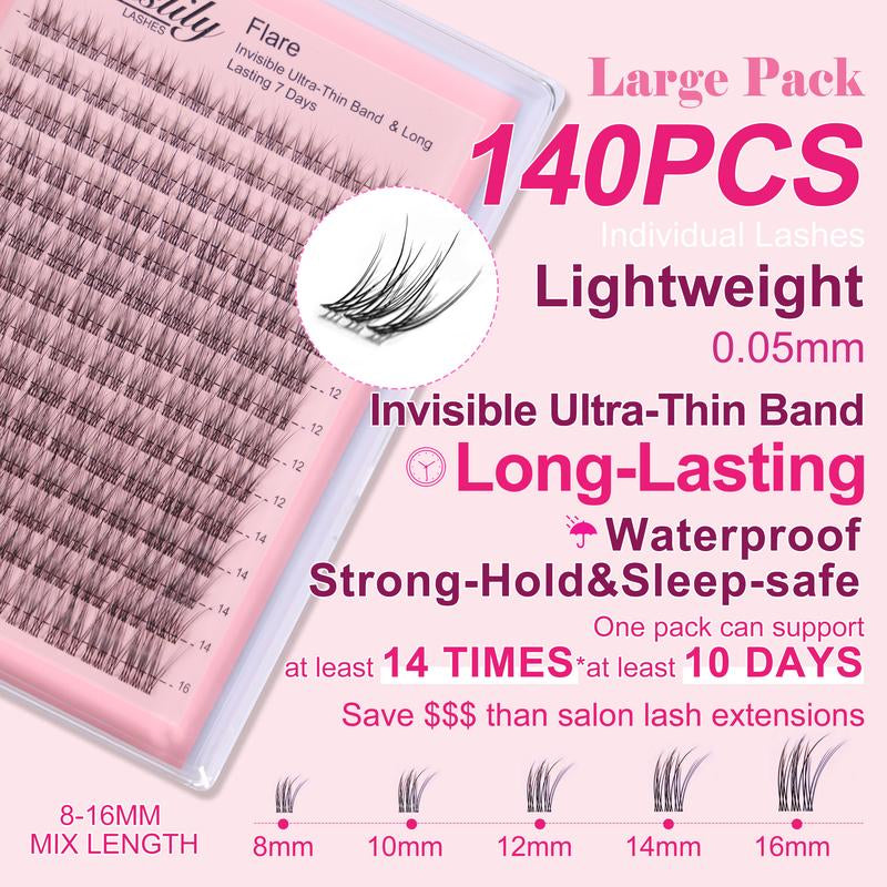Feather‑Soft Flare Lash Clusters – Waterproof, Long‑Lasting & Beginner‑Friendly Styling Kit